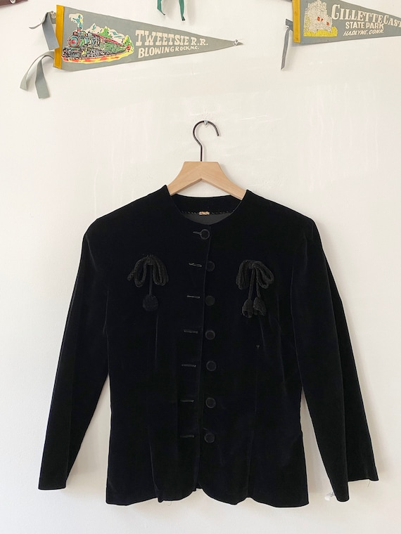 Black Velvet Equestrian Jacket, Black Velvet Jacke