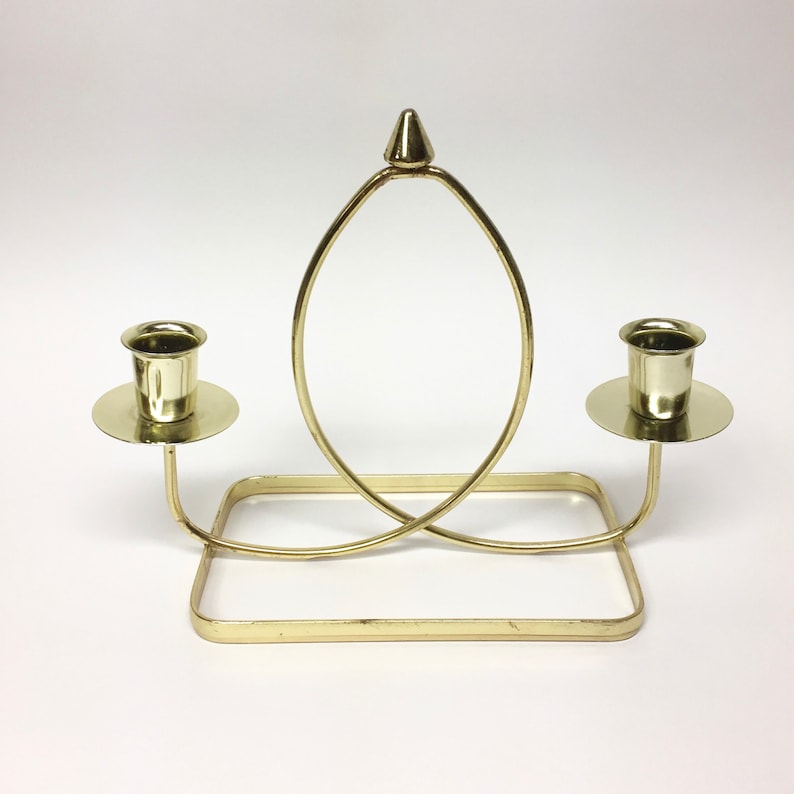 Cream Geometric Wire Candle Holder