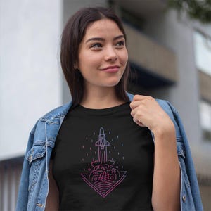 Rocket T Shirt, Space Graphic Tee, Astronaut Shirt, Space Lover Gift, Galaxy Star Shirt, Rocket Launch T Shirt, Space Themed Graphic Tee