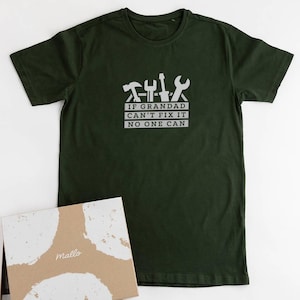 Funny Grandad T Shirt, If Grandad Can&#39;t fix It No One Can Shirt, Birthday Gift For Grandad, Fathers Day Gift For Grandpa, DIY Tee For Him