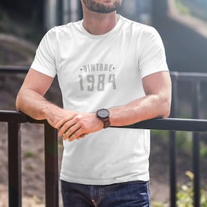 40th Birthday Vintage T Shirt, 1984 Birthday Shirt For Men, 40th Gift For Him, Fortieth Milestone Tee, Retro Birthday Shirt, Gift for Dad
