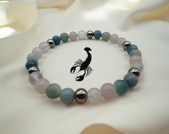 Cancer Zodiac Sign – Gemstone Bracelet – Healing Stone Jewelry with Meaning – Handmade Astro Bracelet – Gift for Cancer Woman