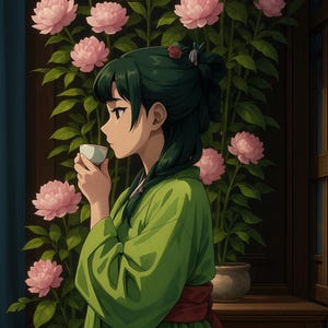 Arte mural de anime Mao Mao / Inspirado en The Apothecary Diaries / Descarga digital