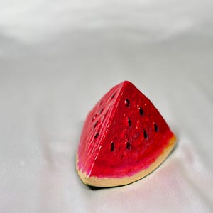 Clay Watermelon Slice – Handmade Faux Fruit Decor for Summer Kitchen or Party Table
