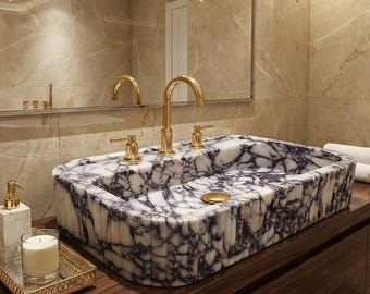 Handcrafted Luxury Home Marble Sink - AMSK250009