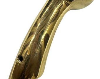 Hames Solid Brass Walking Stick Cane Handle Traditional 8" Long 3 Hole Model