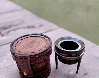 Magnifying Glass Paperweight with Wooden Box – Vintage Inspired Desk Decor, 2 Inch