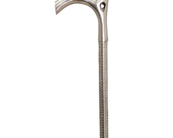 Walking Stick | 37" Aluminum Cane with V Handle | Handmade Gentleman’s Gift