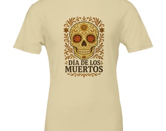 Dia de los Muertos Shirt, Spiritual Skull Design | Mexican Skull T-Shirt | Gift for Art and Culture Fans