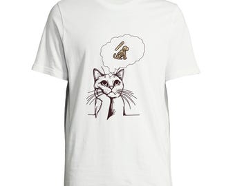 Cat Shirt Funny Cat Dream Skeleton Dog Bone Graphic T-Shirt Gift Nerd Humor