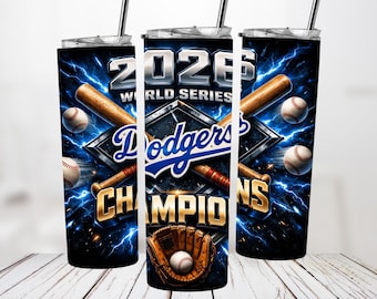 LA Baseball 20oz Tumbler Wrap | 2026 Champions Design (PNG Digital Download)