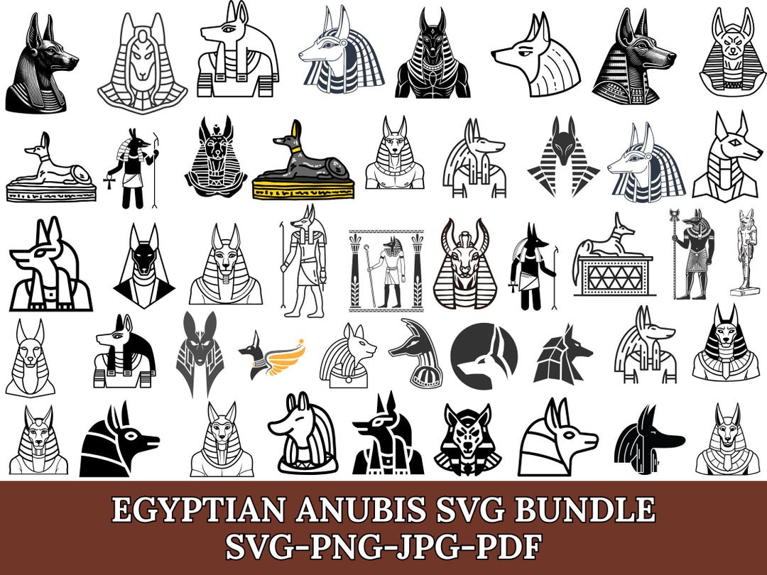 Egyptian Anubis SVG Bundle, Ancient Symbols (instant Download) - Etsy