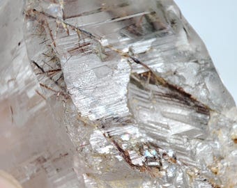 Rare Sagenite Quartz with Rutile & Mica, Pakistan Crystal Specimen