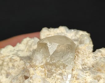 Natural Topaz Crystal Point on Matrix: Skardu Pakistan, 75 grams