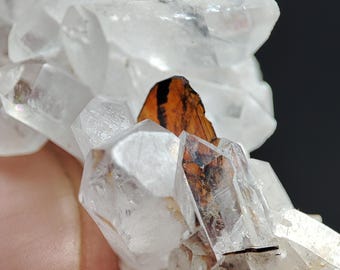 Rare Brookite Crystal with Quartz Cluster - Pakistan Specimen