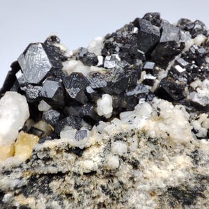 Rare Melanite VAR andradite garnet crystals on matrix beautiful specimen from Pakistan. &quot;143 gm&quot;