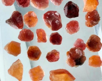 Rare Orange Spessartine Garnet Crystals Lot From Laghman