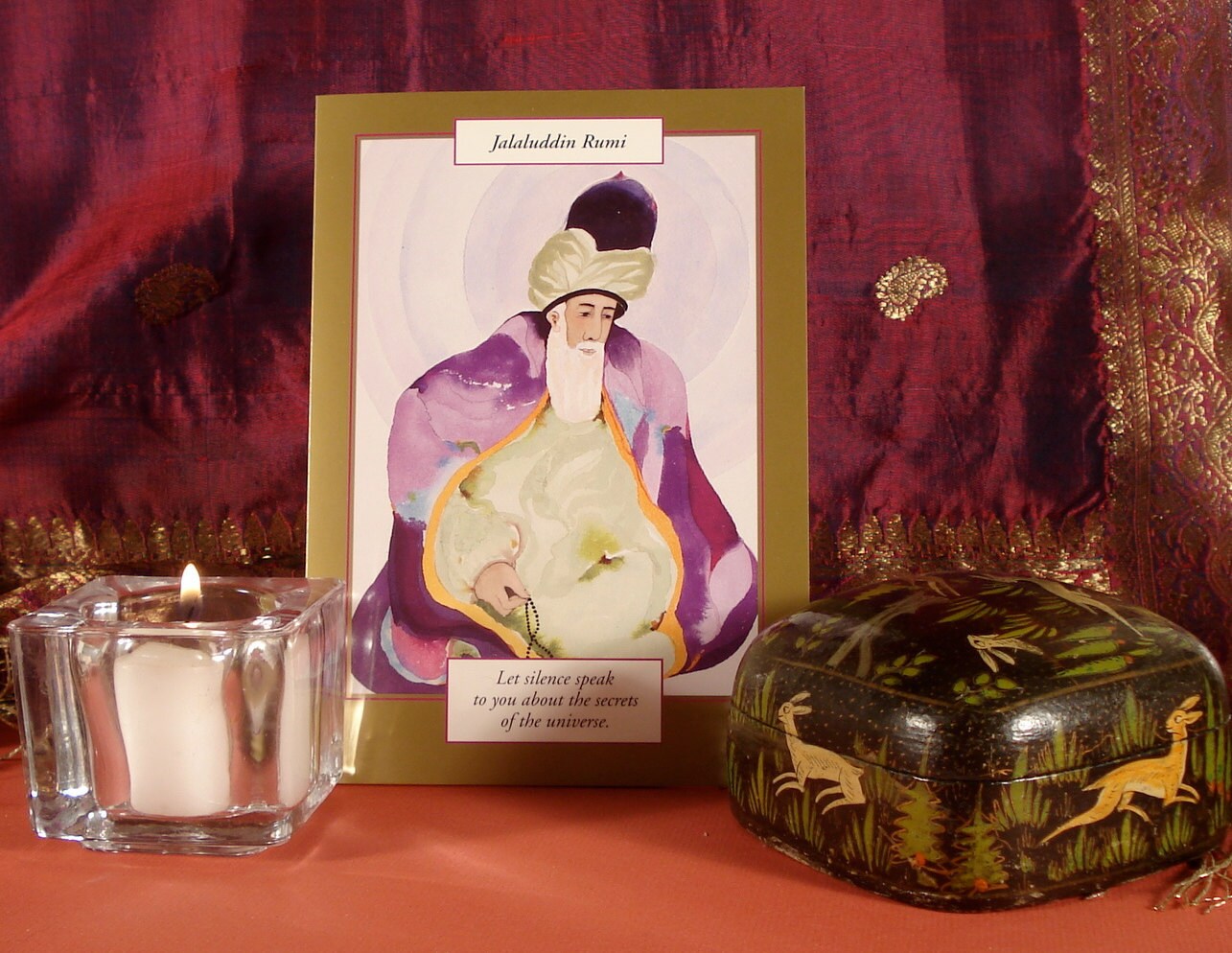 JALALUDDIN RUMI Greeting Card Watercolor Spiritual Saints and Sages