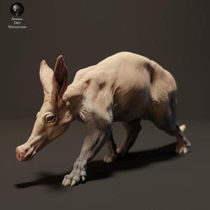 Erdferkel – 3D-gedrucktes Modell – Unbemalt – Tierminiaturen – Harz
