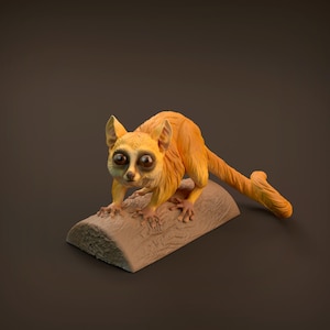 Muslemur – 3D-utskriven modell – Omålad – Djurminiatyrer – Resin