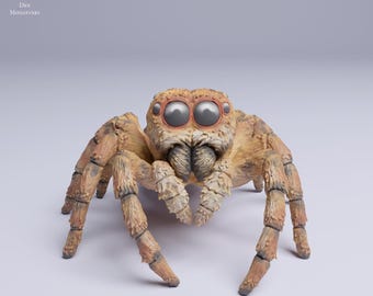 Araña Saltarina – Modelo Impreso en 3D - Sin Pintar - Miniaturas de Animales - Resina