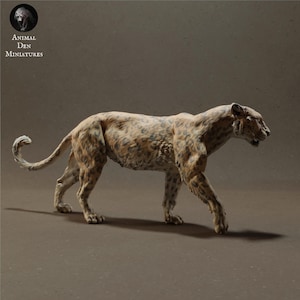 African Leopard – 3D Printed Model - Unpainted - Animals Miniatures - Resin