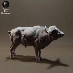 Cape Buffalo – 3D Printed Model - Unpainted - Animals Miniatures - Resin