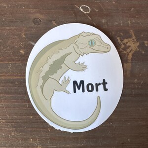 Custom Gargoyle Gecko Sticker- Great For Labeling Enclosures!