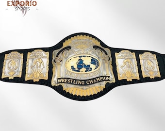 Unified World Heavyweight Title Belt – 2MM or 4MM Brass Plates Wccw Cwa Cwf Awa Replica