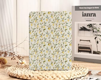 Cute Yellow Lemon Kindle Case with Hand Strap, Paperwhite 6.8'' 7'' Cover, Kobo Clara Case Kindle Paperwhite 12th Gen, Personalized Gift