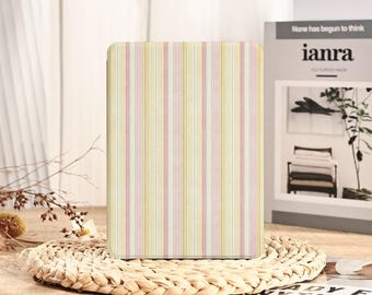 Yellow Striped Kindle Case For Kindle Paperwhite 1/2/3, Kindle 2022/2024, Paperwhite 6.8'' 2021 Cover, Kindle 11th 12th Gen Case, Kobo Cover