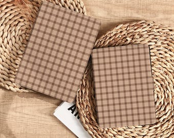 Brown Checkerboard Kindle Case Cover for Paperwhite 12th 7" Kobo Libra Case Kindle Colorsoft Case, Auto Sleep/Wake, Gift for Books Lover
