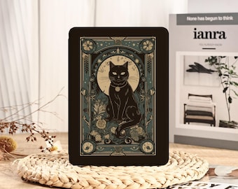 The Black Cat Tarot Kobo/Kindle Case For Kindle Paperwhite 1/2/3, Kindle Paperwhite Case, Kindle 11th 12th Case, Kindle Colorsoft Cover Gift