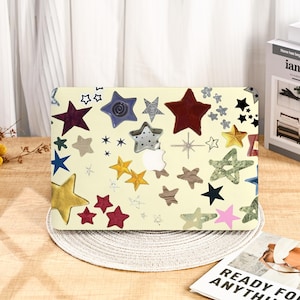 Trendy Colorful Star Pattern MacBook Protective Case for 2025 M4 Air 15/13/11 Inch MacBook Pro 13/14/15/16 Inch M1 M2 M3 2024 2023 2022