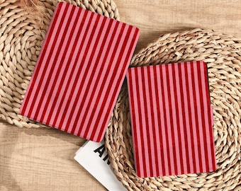 Red and Pink Striped Kobo/Kindle Case For Kindle Paperwhite 11th 12th 6.8'' 7 Inch, Kindle Colorsoft, Auto Sleep/Wake, Clear Back