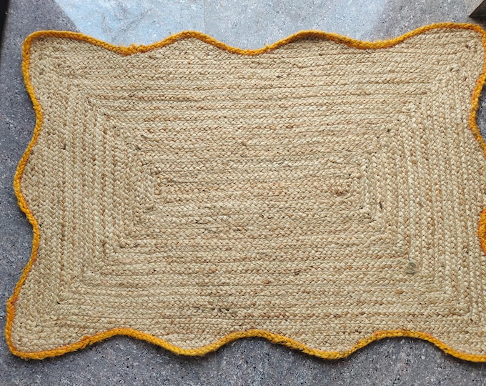 Vintage For Entryway Indian Handmade Solid Natural Jute Braided Rug Custom Size Rug Warm Vintage Rug Rectangle Jute Carpet Turkish Boho Rug