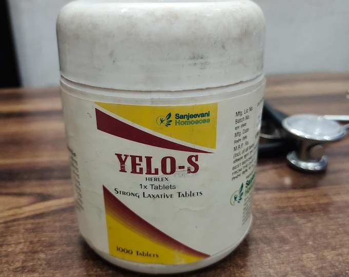 YELO-S Herbal Laxative | 1000 Tablets | Natural Constipation Relief | Homeopathy Remedy by Sanjeevani