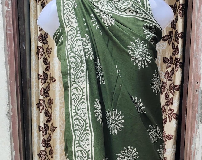Hand Block Printed Beach Sarong for Women beach scarves in cotton Beach Wrap Pareo Beach Swim wear gift for her Beach Cover Ups Indian lungi