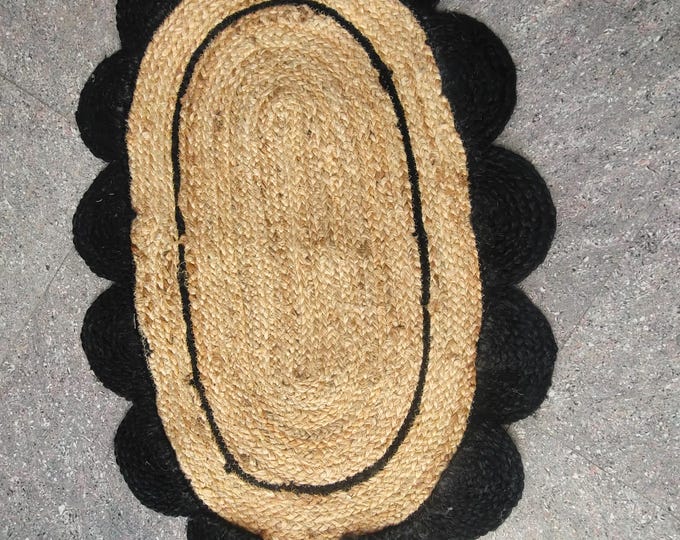 Custom Size Jute Rug–Handmade Braided Rug–Natural Home Decor, Handwoven Jute Rug–Natural Boho Area Rug for Living Room, Bedroom, Entryway