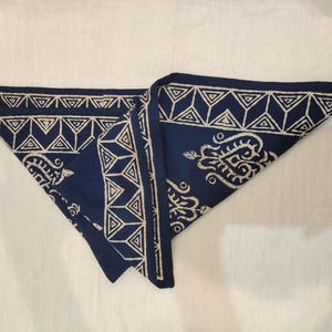 Hand-Block Printed Cotton Napkin: Navy Blue Ethnic Table Decor