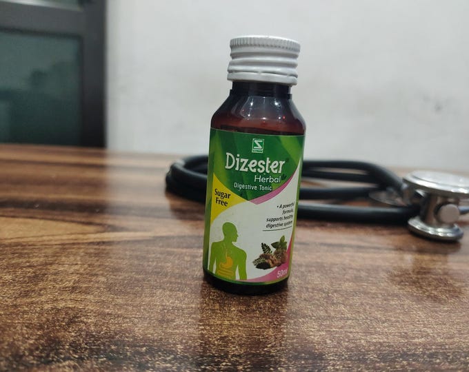 Dizester Herbal Digestive Tonic – Sugar-Free Natural Supplement for Healthy Digestion – 500ml Ayurvedic Syrup"