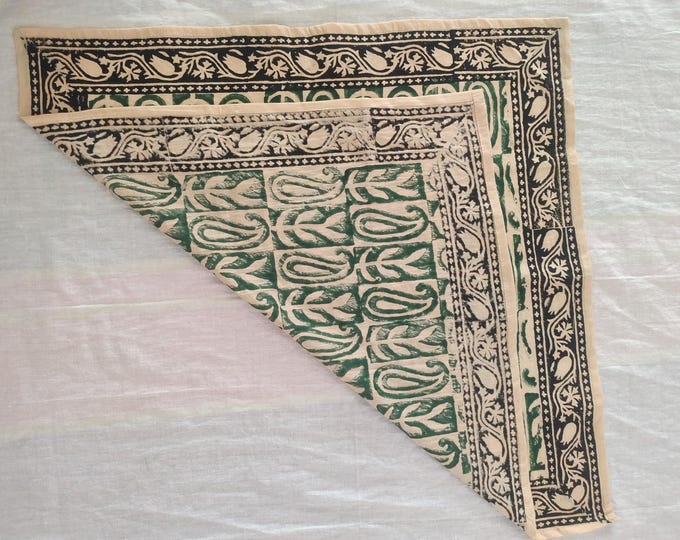 Handmade Cotton Hand Block Printed Napkin Cream Cotton Napkin Ethnic Pattern Reusable Cloth Table Decor Bohemian Cloth Napkin For Kitchen