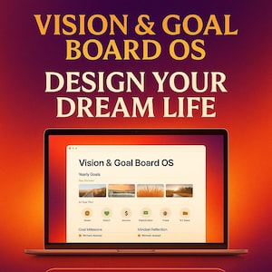 ビジョン＆ゴールボードOS | クリエイターのためのドリームライフプランナー、ゴールトラッカー、5年ビジョンOS