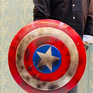 Marvel-Inspired Captain America Shield | Steve Rogers Cosplay Prop | Winter Soldier Replica | Halloween Gift image 8