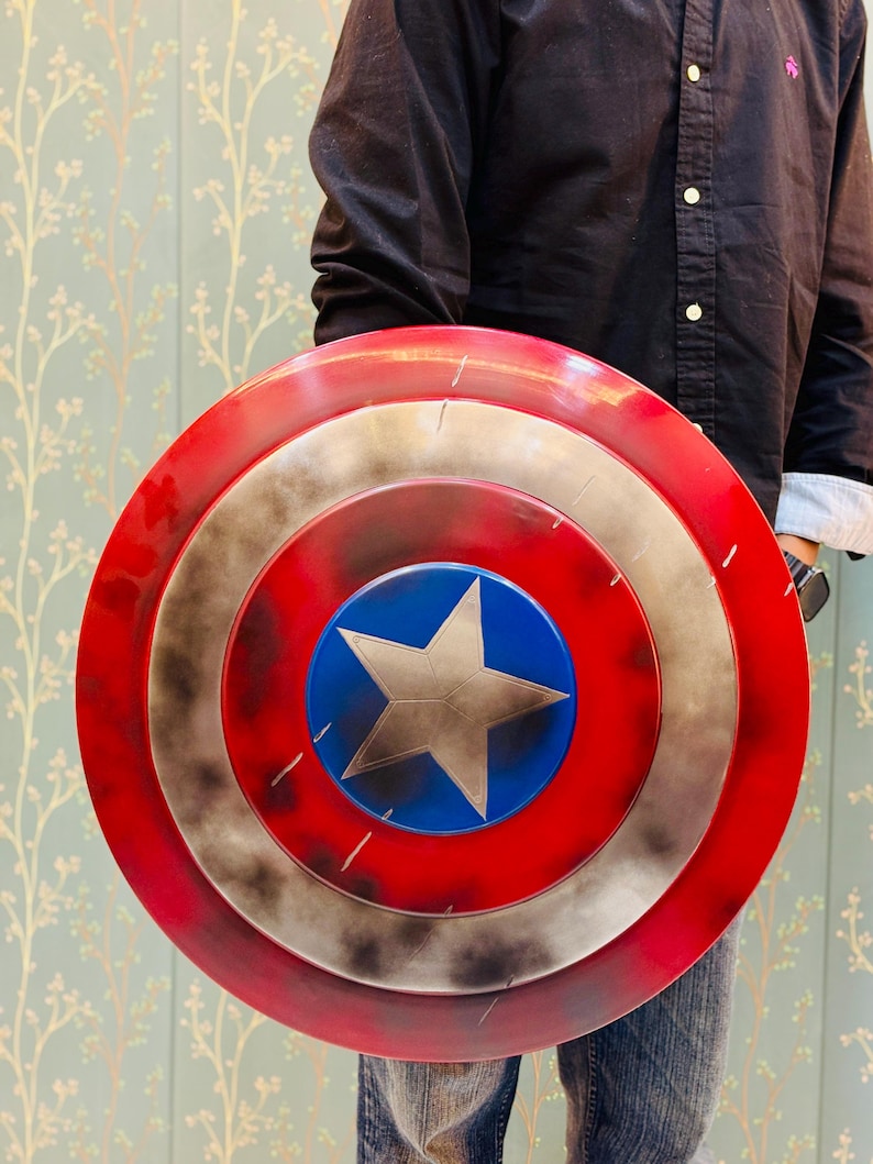 Marvel-Inspired Captain America Shield | Steve Rogers Cosplay Prop | Winter Soldier Replica | Halloween Gift image 8