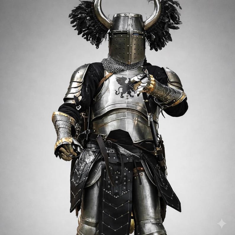 medieval-templar-knight-armor-suit-18-gauge-steel-wearable-costume-etsy