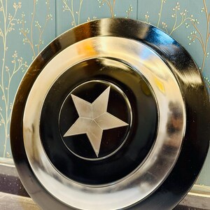 Captain America Metal Shield Replica, Avengers Falcon Winter Soldier Cosplay Prop, Superhero Movie Costume Collectible image 7