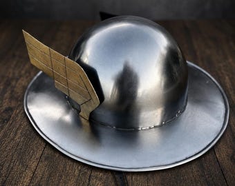 Winged Hermes Helmet – Handmade Polished Metal Cosplay Prop - Etsy