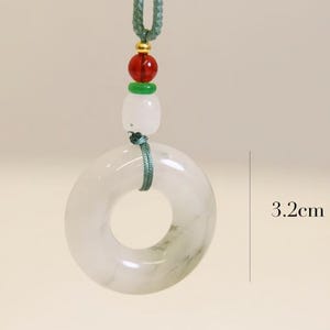 Minimalist Grade A Green Jade Donut Gemstone Pendants Necklace Natural Jadeite-Jade Pendants Necklace Gift For Her
