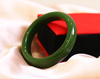 Pulseira redonda de jade verde natural, pedra genuína não tratada, pulseira energética, presente da sorte para ela, presente de aniversário, presente para ela